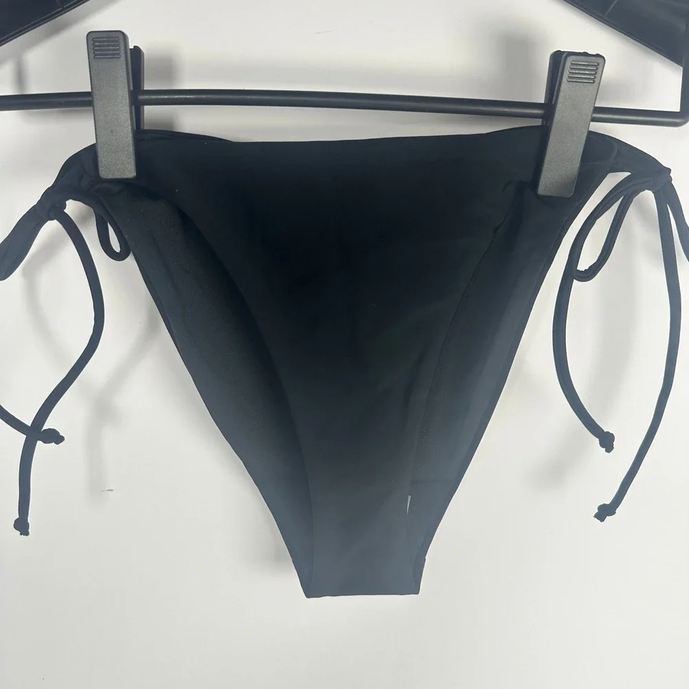 Forever 21 Bikini Bottom Women XL Black NEW Side Tie Swimwear 00457353